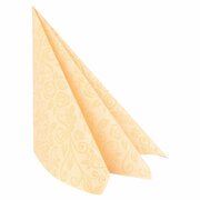 Servietten Airlaid 40x40cm, 1/4 -Falz, mit Rosenmuster, champagner, 50 Stk.