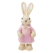 Häsin weiblicher Osterhase aus Maisstroh Osterdeko 36 cm, 1 Stk.