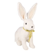 Hase aus Fasern in Wolloptik Osterhase Osterdeko 48 cm