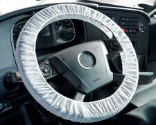 Lenkradschoner Einweg-Lenkradschutz  55 cm fr LKW mit Gummizug wei, 250 Stk.