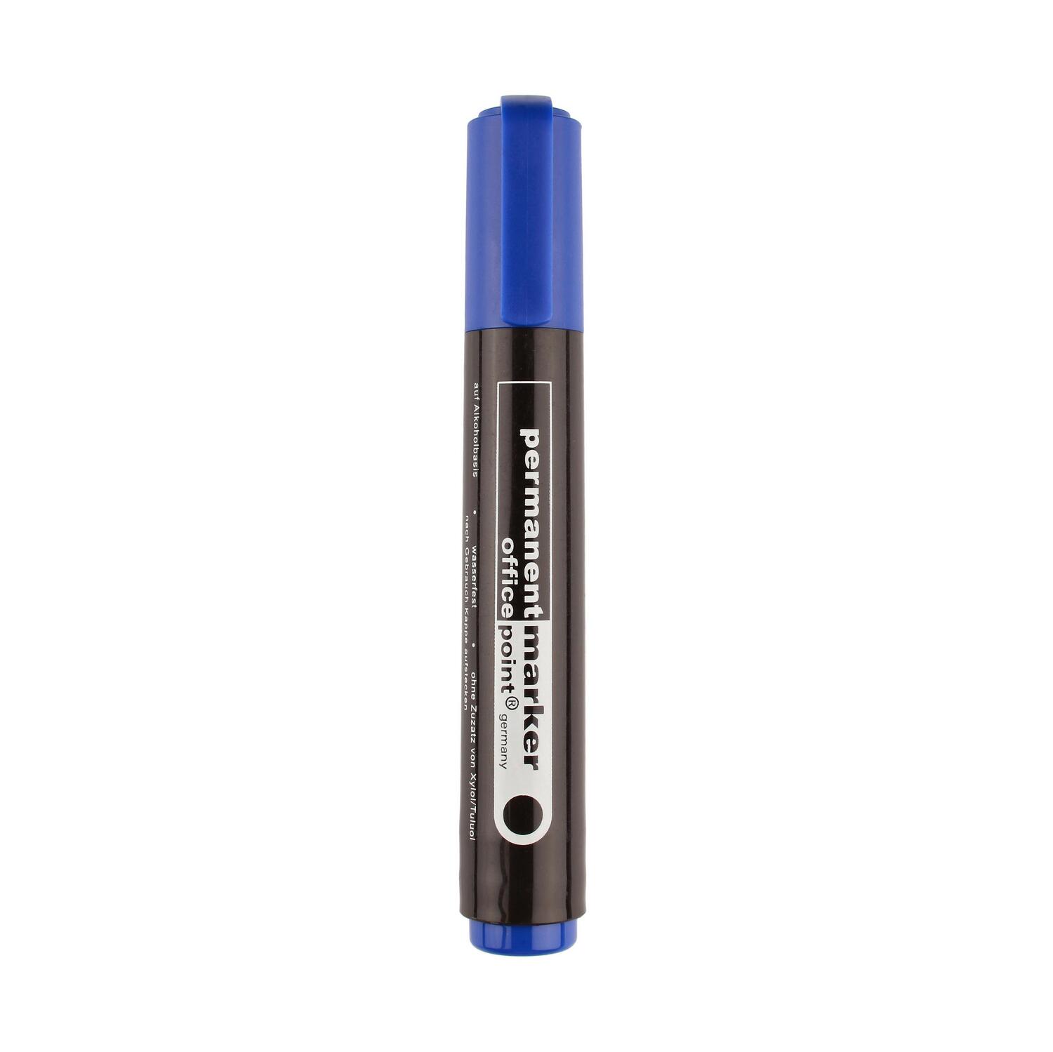 Permanent Marker 1-5 mm Rundspitze blau, 10 Stk.