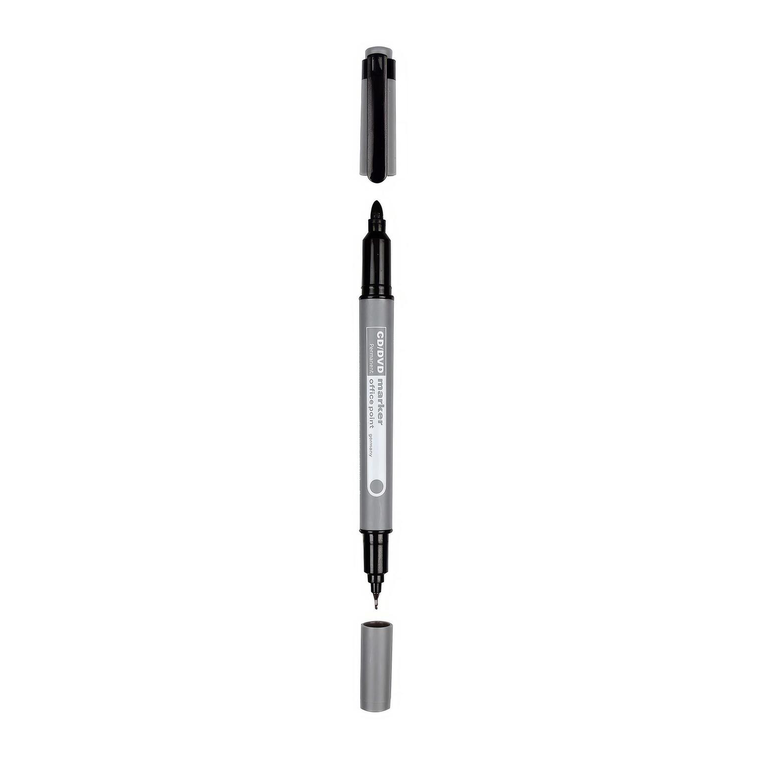 Marker Fineliner mit Doppelspitze 0,4 mm (fein) bis 3 mm (mittel) schwarz, 10 Stk.
