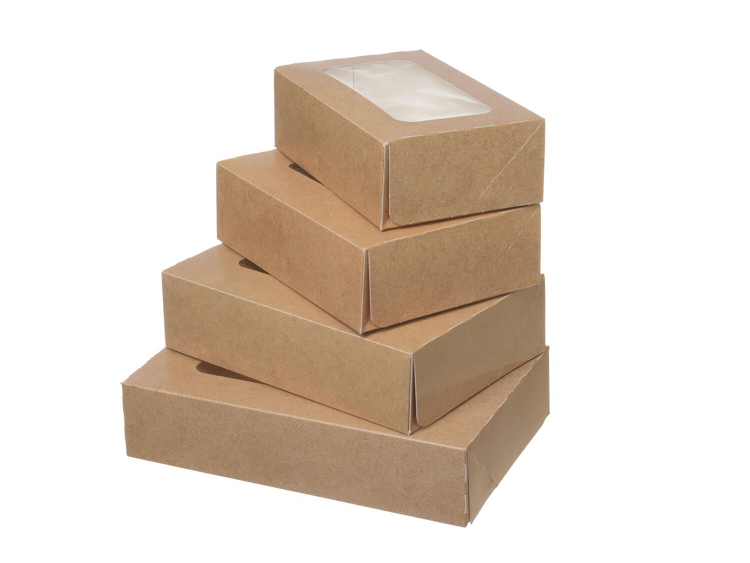 Fensterkarton Cateringkarton Geschenkkarton Transportkarton mit Sichtfenster 22 x 14 x 5 cm
