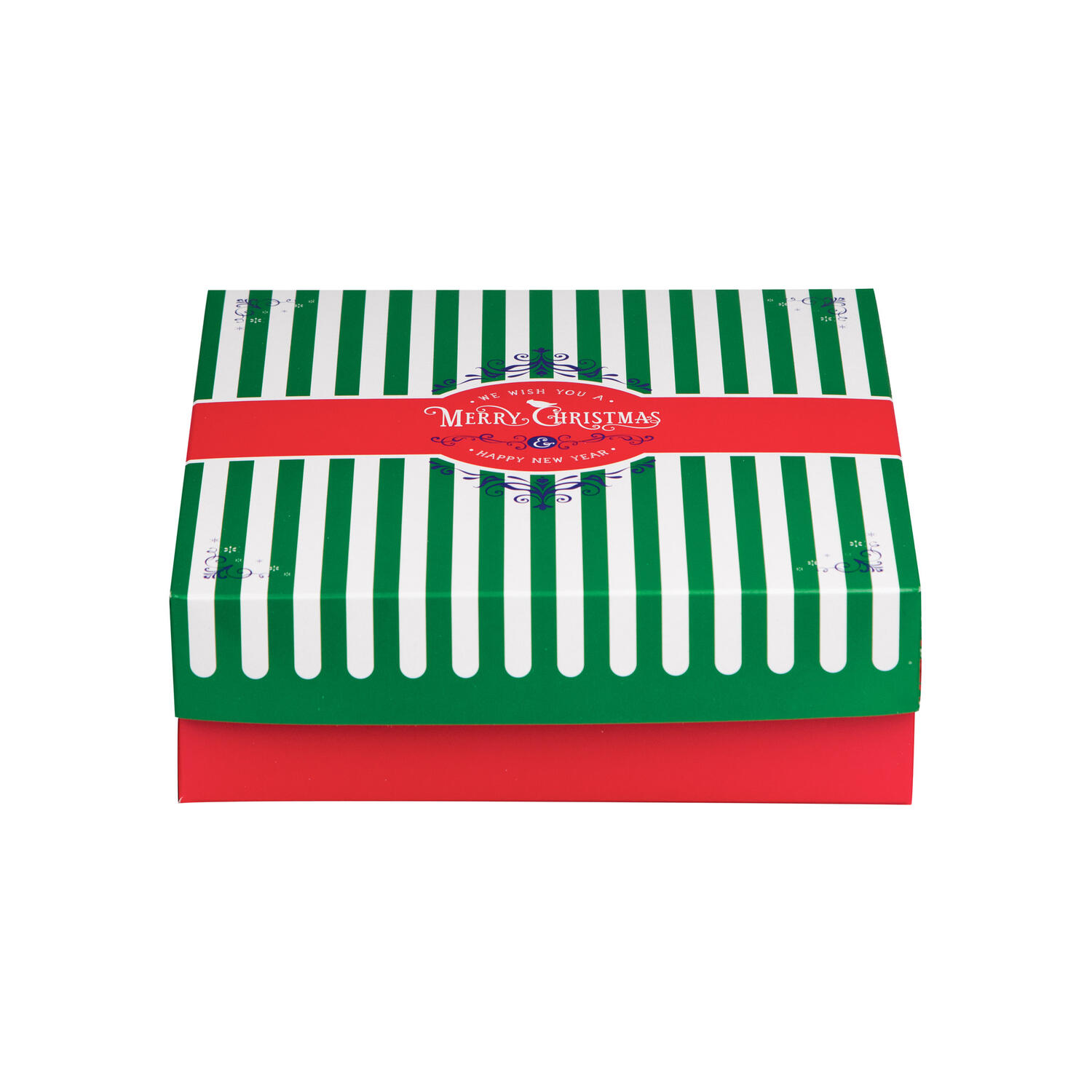 Keksbox Gebckkarton mit Alubeschichtung Weihnachten 250 x 250 x 80mm, 75 Stk.