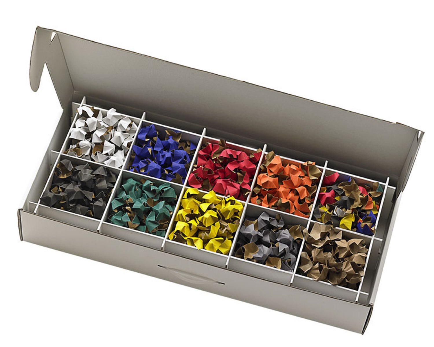 DECOFILL dekorative Papier-Verpackungschips Polsterchips, wei beidseitig, 400 Liter