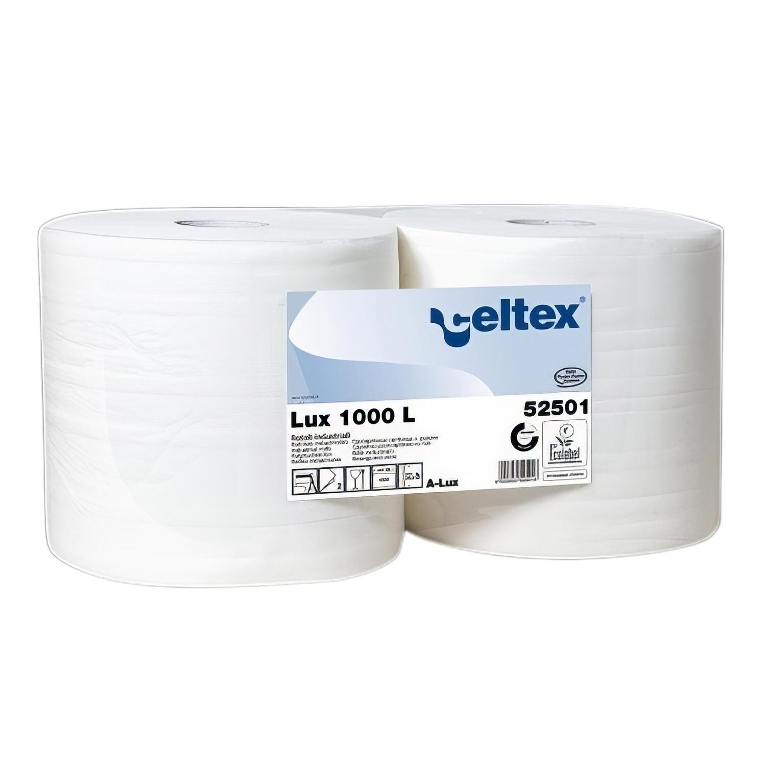 Celtex Putzpapier 2-lagig Zellstoff 26,5x38cm wei�, 2 Rollen je 1000 Blatt