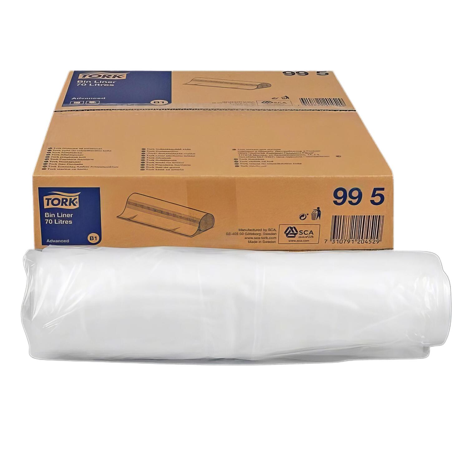 Tork Abfalls�cke M�lls�cke 70l B1 640x950mm transparent 5 Rollen je 50 St�ck