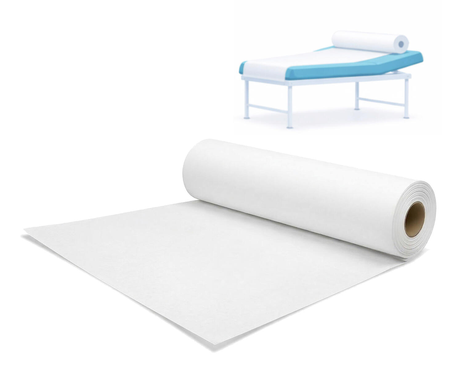 Celtex Liegenabdeckung 2-lagig Tissue wei� 60x38cm 132 Abrisse, 1 Rolle mit 50m