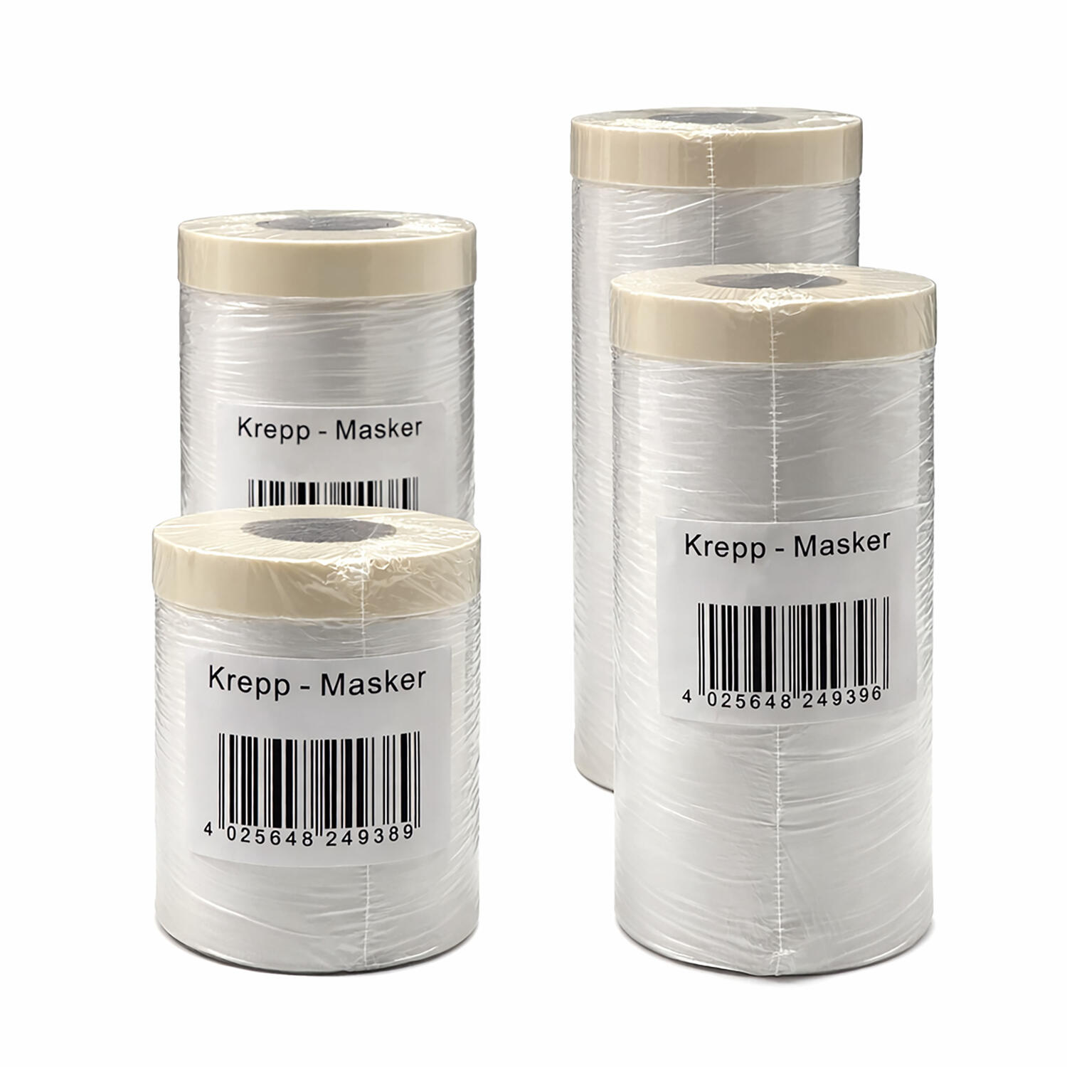 Cover-Masker Krepp | Abdeckfolie mit Malerband f�r Innenbereich 1400 mm x 33 m | Malerfolie zum Abkleben & Staubschutz