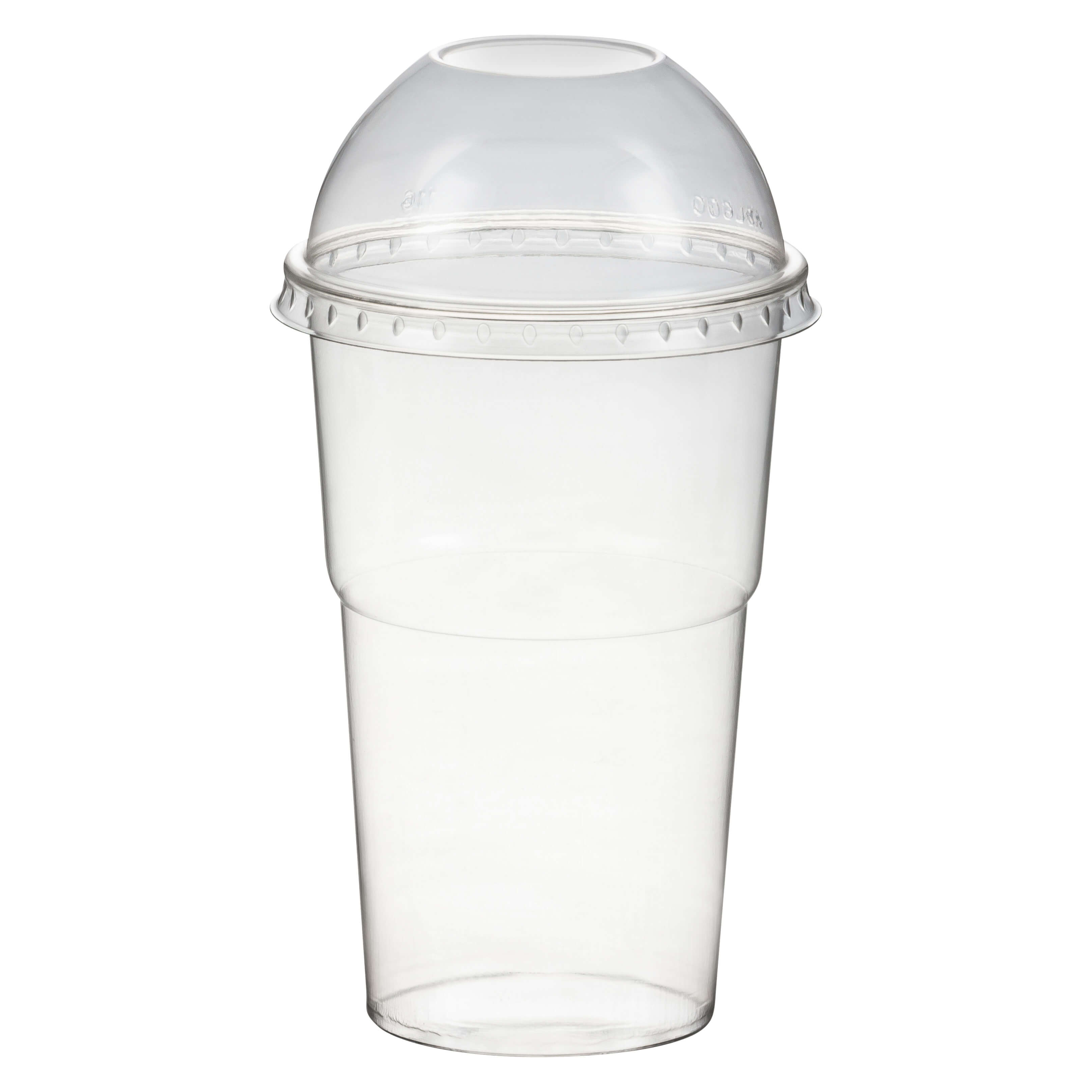 Smoothiebecher Dessertbecher + Domdeckel 300 ml 78mm, PET, glasklar, 50 Stk.