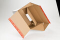 ColomPac Hhenvariabler Blitzbodenkarton 450 x 325 x 190-310mm mit Selbstklebeverschluss und Aufreifaden, braun