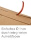ColomPac Universalverpackung Wickelverpackung starke B-Welle 388 x 280 x -100mm mit Selbstklebeverschluss & Aufreifaden