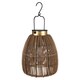 Solarlaterne Gartenlaterne Outdoor aus Metall/Rattan LED gold/natur, 24cm