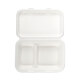 Men�boxen 2-geteilt�aus�Bagasse,�naturwei�,�25x16cm,�25Stk.