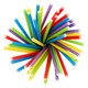 Papiertrinkhalme Shake-Halme Kaltgetrnke 25 cm  8 mm farbig sortiert, 100 Stk.