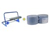 Wandhalter fr Putztuchrollen inkl. 2 x 22cm breite 1000 Blatt Rollen